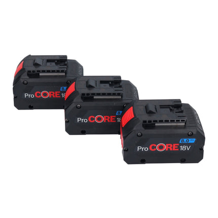Set básico Bosch con 3 baterías GBA ProCORE 18 V 8,0 Ah (3x 1600A016GK) + cargador GAL 18V-160 C (1600A019S5)
