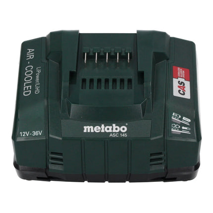 Metabo basic set 2x batería Li-Power 18 V 8,0 Ah CAS Li-Ion ( 685131590 ) + cargador ASC 145 + metaBOX