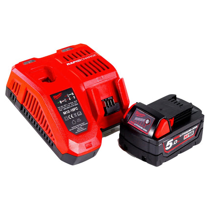 Milwaukee M18 FIW2F12-501X Llave de impacto sin cable 18 V 339 Nm 1/2" sin escobillas + 1x batería recargable 5.0 Ah + cargador + caja HD