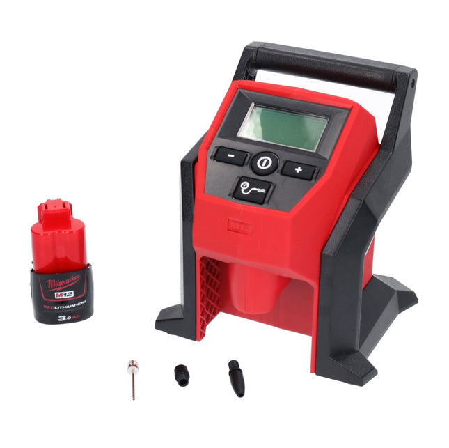 Compressore a batteria Milwaukee M12 BI-301 12 V + 1x batteria ricaricabile 3,0 Ah - senza caricatore