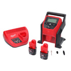 Compressore a batteria Milwaukee M12 BI-302C 12 V + 2 batterie da 3,0 Ah + caricabatterie