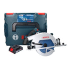 Sierra circular inalámbrica Bosch GKS 18V-68 GC Professional 18 V 190 mm Biturbo Brushless + 1x batería 2,0 Ah + L-BOXX - sin cargador