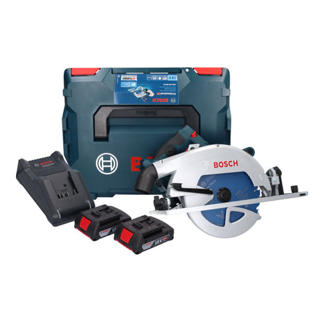 Scie circulaire sans fil Bosch GKS 18V-68 GC Professional 18 V 190 mm Biturbo Brushless + 2x batteries 2,0 Ah + chargeur + L-BOXX