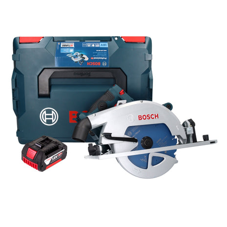 Bosch GKS 18V-68 GC Sega circolare professionale a batteria 18 V 190 mm Biturbo Brushless + 1x batteria ricaricabile 4,0 Ah + L-BOXX - senza caricabatterie