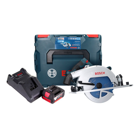 Bosch GKS 18V-68 GC Sega circolare professionale a batteria 18 V 190 mm Biturbo Brushless + 1x batteria ricaricabile 4,0 Ah + caricatore + L-BOXX