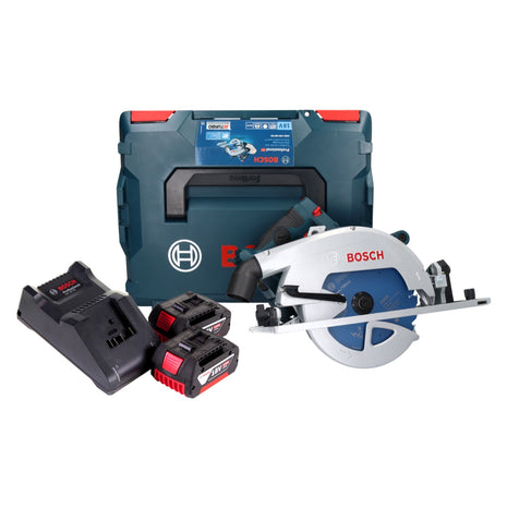 Bosch GKS 18V-68 GC Sega circolare professionale a batteria 18 V 190 mm Biturbo Brushless + 2x batteria ricaricabile 4,0 Ah + caricatore + L-BOXX