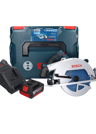 Sierra circular inalámbrica Bosch GKS 18V-68 GC Professional 18 V 190 mm Biturbo Brushless + 1x batería 5,0 Ah + cargador + L-BOXX