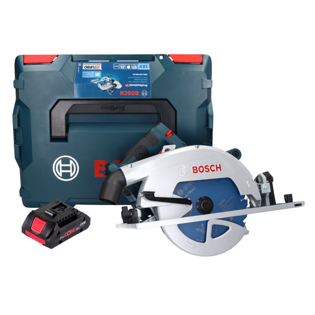 Bosch GKS 18V-68 GC Sierra circular profesional sin cable 18 V 190 mm Biturbo Brushless + 1x acumulador ProCORE 4,0 Ah + L-BOXX - sin cargador