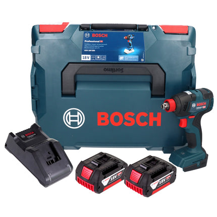Bosch GDX 18V-200 Professional Visseuse à chocs sans fil 18 V 200 Nm Brushless + 2x batterie 4,0 Ah + chargeur + L-BOXX