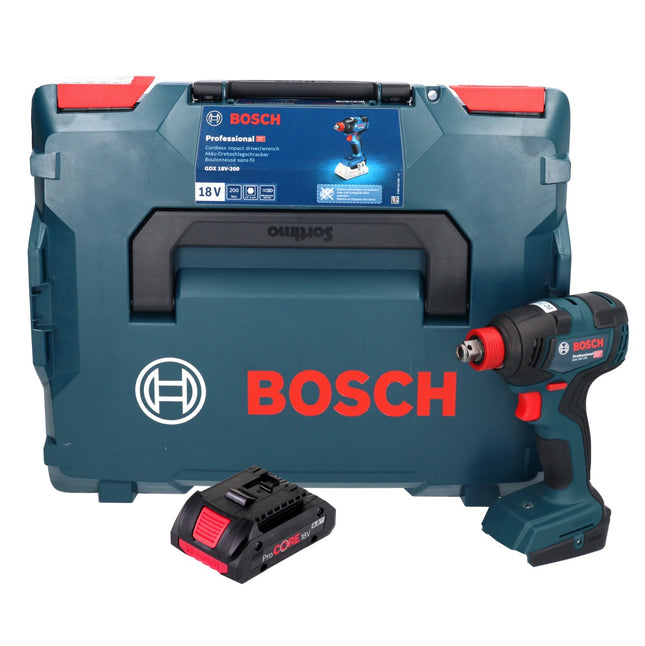 Bosch GDX 18V-200 Llave de impacto profesional sin cable 18 V 200 Nm sin escobillas + 1x acumulador ProCORE 4,0 Ah + L-BOXX - sin cargador