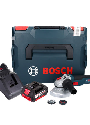 Bosch GWS 18V-10 Profesjonalna akumulatorowa szlifierka kątowa 18 V 125 mm bezszczotkowa + 1x akumulator 4,0 Ah + ładowarka + L-Boxx