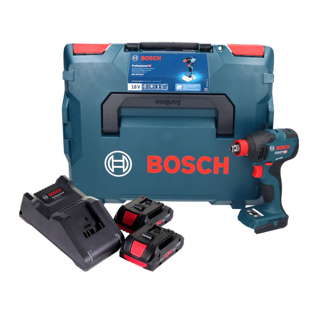 Bosch GDX 18V-210 C Professional Visseuse à chocs sans fil 18 V 210 Nm Brushless ( 06019J0203 ) + 2x batterie ProCORE 4,0 Ah + chargeur + module de connectivité + L-Boxx