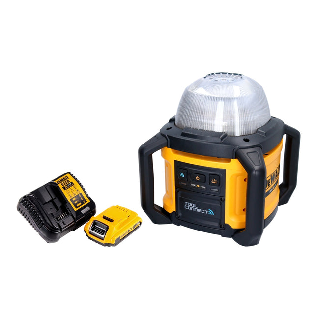 DeWalt DCL 074 D1 Proyector recargable para obras 18 V 5000 lm 4000 Kelvin + 1x batería recargable 2,0 Ah + cargador