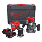 Milwaukee M18 FTR-302X cordless router 18 V brushless + 2x battery 3.0 Ah + charger + router modules + HD box