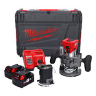 Milwaukee M18 FTR-402X cordless router 18 V brushless + 2x battery 4.0 Ah + charger + router modules + HD box