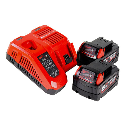 Milwaukee M18 FTR-502X cordless router 18 V brushless + 2x battery 5.0 Ah + charger + router modules + HD box