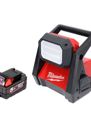 Milwaukee M18 HOAL-501 Cordless LED Construction Lamp 4000lm 18V + 1x Battery 5.0Ah - without charger