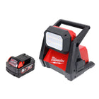 Milwaukee M18 HOAL-501 Cordless LED Construction Lamp 4000lm 18V + 1x Battery 5.0Ah - without charger