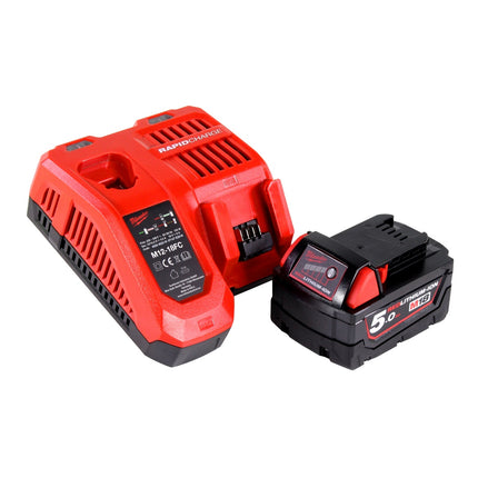 Milwaukee M18 HOAL-501FC foco de construcción con batería LED 18 V 4000 lm + 1x batería 5,0 Ah + cargador