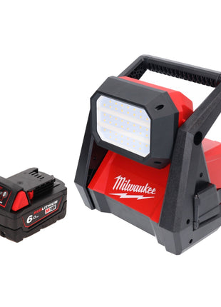 Milwaukee M18 HOAL-601 Akku LED Lampe Baustrahler 18 V 4000 lm + 1x Akku 6,0 Ah - ohne Ladegerät