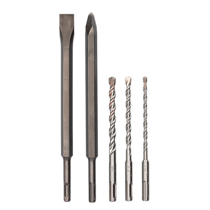 Martillo perforador a batería Metabo KH 18 LTX BL 24 18 V 2,2 J SDS Plus sin escobillas + juego de cinceles y brocas de 5 piezas + metaBOX - sin batería, sin cargador