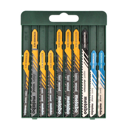 Scie sauteuse sur batterie Metabo STA 18 LTX 140 18 V + 2 batteries 5,5 Ah + chargeur + jeu de 10 lames de scie sauteuse + métaBOX