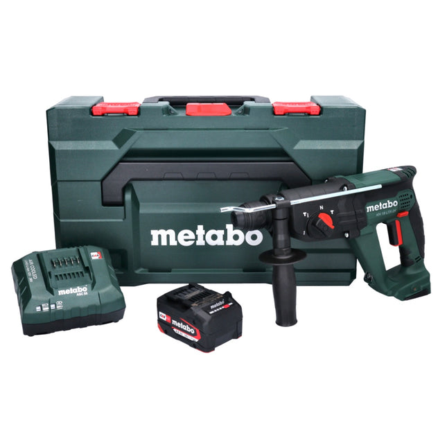 Metabo KH 18 LTX 24 martello combinato a batteria 18 V 2,1 J SDS plus + 1x batteria ricaricabile 4,0 Ah + caricatore + metaBOX