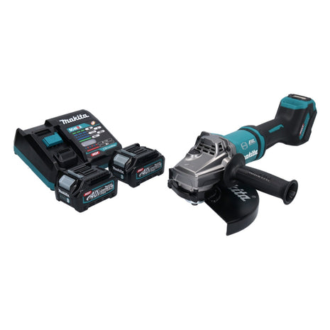 Makita GA 038 GD2 Akku Winkelschleifer 40 V max. 230 mm Brushless XGT + 2x Akku 2,5 Ah + Ladegerät