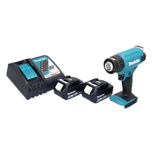 Makita DHG 180 RM Akku Heißluftgebläse 18 V 550 °C + 2x Akku 4,0 Ah + Ladegerät
