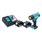 Makita DHG 180 RG Akku Heissluftgeblaese 18 V 550 C 2x Akku 6 0 Ah Ladegeraet 1 - toolbrothers