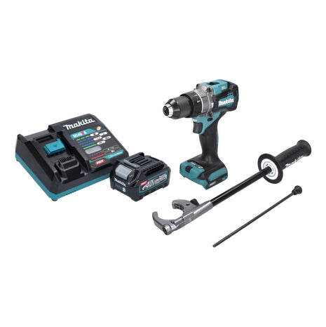 Taladro percutor inalámbrico Makita HP 001 GA1 40 V máx. 140 Nm XGT Brushless + 1x batería 2,0 Ah + cargador