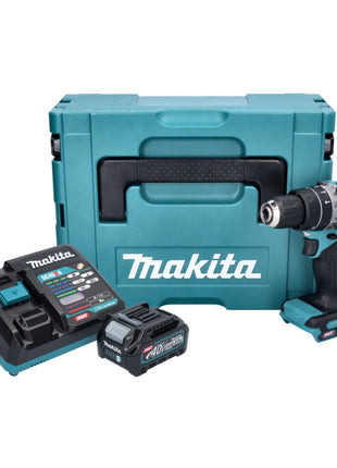 Taladro percutor a batería Makita HP 002 GA101 40 V máx. 64 Nm sin escobillas + 1x batería 2,0 Ah + cargador + Makpac