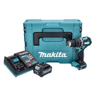 Taladro percutor a batería Makita HP 002 GA101 40 V máx. 64 Nm sin escobillas + 1x batería 2,0 Ah + cargador + Makpac