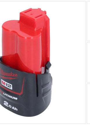 Milwaukee M12 B2 Akku 12 V 2,0 Ah / 2000 mAh Li-Ion ( 4932430064 ) - Toolbrothers