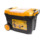 Forte Tools Montagebox mobil, Werkzeugkasten mit Rollen groß in 59,5 x 42 x 38 cm robust mit Metallverschluss und herausnehmbarem Organizer ( 000051144574 )