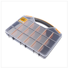 Caja de herramientas Forte Tools ORG-13 de 33x25x5 cm, caja de almacenamiento, organizador con 18 compartimentos diferentes, caja extraíble y resistente, tapa resistente a los arañazos (000051144773)