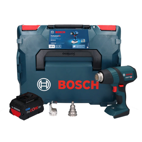 Bosch GHG 18V-50 Soplador de aire caliente a batería profesional 18 V 300° C / 500° C + 1x batería ProCORE 8,0 Ah + L-Boxx - sin cargador