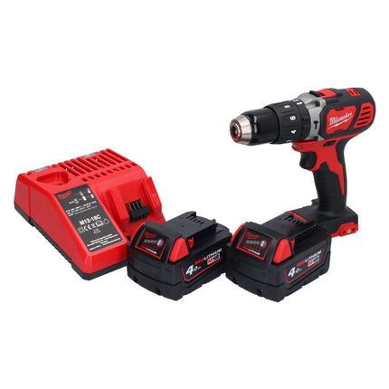 Taladro percutor inalámbrico Milwaukee M18 BPD-402 18 V 60 Nm + 2x baterías 4,0 Ah + cargador