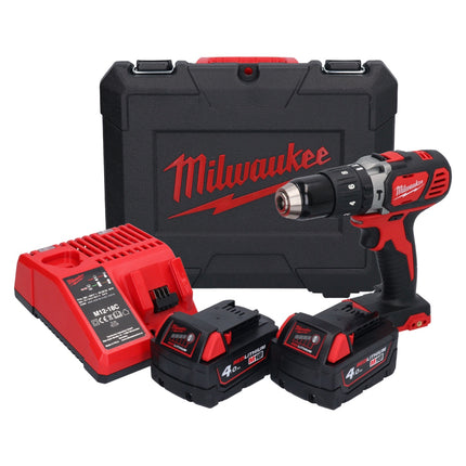 Taladro percutor inalámbrico Milwaukee M18 BPD-402C 18 V 60 Nm (4933443518) + 2x baterías 4,0 Ah + cargador + estuche