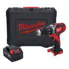Taladro percutor inalámbrico Milwaukee M18 BPD-501C 18 V 60 Nm + 1x batería 5,0 Ah + maletín - sin cargador