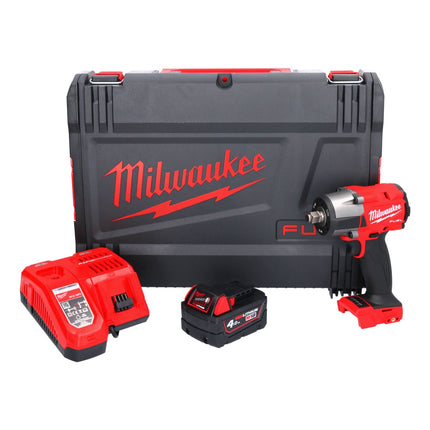 Milwaukee M18 FMTIW2F12-401X Cordless impact wrench 18 V 745 Nm 1/2" brushless + 1x rechargeable battery 4.0 Ah + charger + HD box