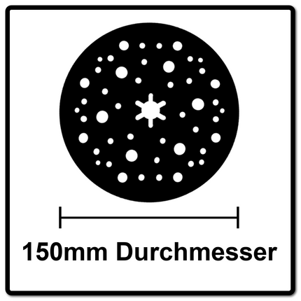 Mirka Abranet Juego de empuñaduras de disco de lijado 2x 150 mm mediano (2x 8292605011)