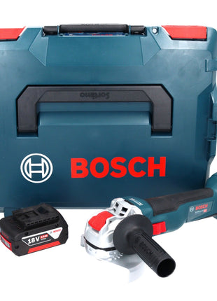 Bosch GWX 18V-10 Meuleuse d'angle sans fil Professional 18 V 125 mm X-LOCK Brushless + 1x Batterie 5,0 Ah + L-Boxx - sans chargeur