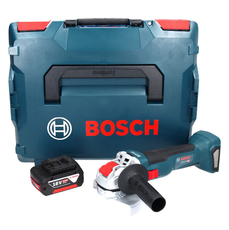 Bosch GWX 18V-10 Amoladora angular a batería profesional 18 V 125 mm X-LOCK Brushless + 1x batería 5,0 Ah + L-Boxx - sin cargador