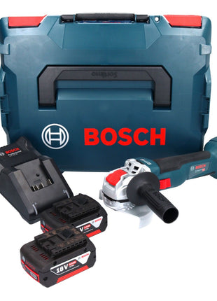 Bosch GWX 18V-10 Professional amoladora angular a batería 18 V 125 mm X-LOCK Brushless + 2x batería 5,0 Ah + cargador + L-Boxx