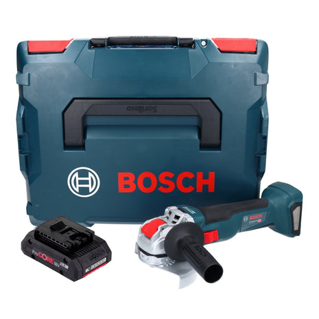 Bosch GWX 18V-10 Profesjonalna akumulatorowa szlifierka kątowa 18 V 125 mm X-LOCK Brushless + 1x akumulator ProCORE 4,0 Ah + L-Boxx - bez ładowarki