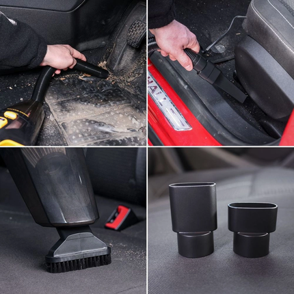 TOUGH MASTER Kabelgebundener Auto-Handstaubsauger 90 Watt, 12V, 5 Aufsätze, Schlauch, Anschlüsse, Bürste, mit auswaschbarem HEPA-Filter (TM-CVC105) - Toolbrothers