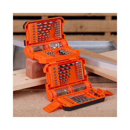 WellCut Juego de brocas y destornilladores de 51 piezas de acero HSS, con portapuntas magnético y estuche portátil ( WC-DB51U )