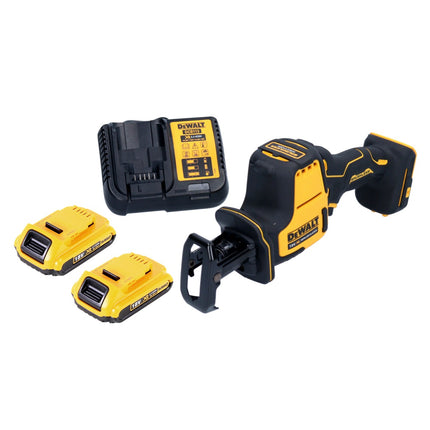DeWalt DCS 369 D2 Akumulatorowa pilarka szablasta Pilarka szablasta 18 V bezszczotkowa + 2x akumulator 2,0 Ah + ładowarka