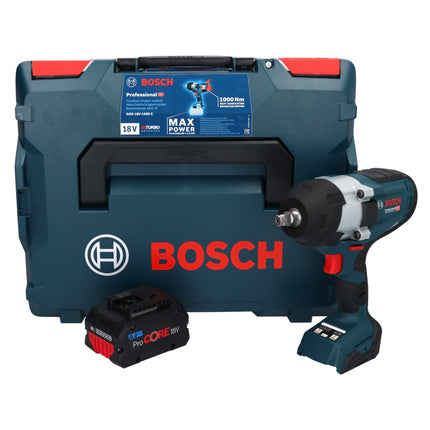 Bosch GDS 18V-1000 C Profesjonalna akumulatorowa wkrętarka udarowa 18 V 1000 Nm BITURBO Brushless + 1x akumulator ProCORE 8,0 Ah + moduł Bluetooth GCY 42 + L-Boxx - bez ładowarki